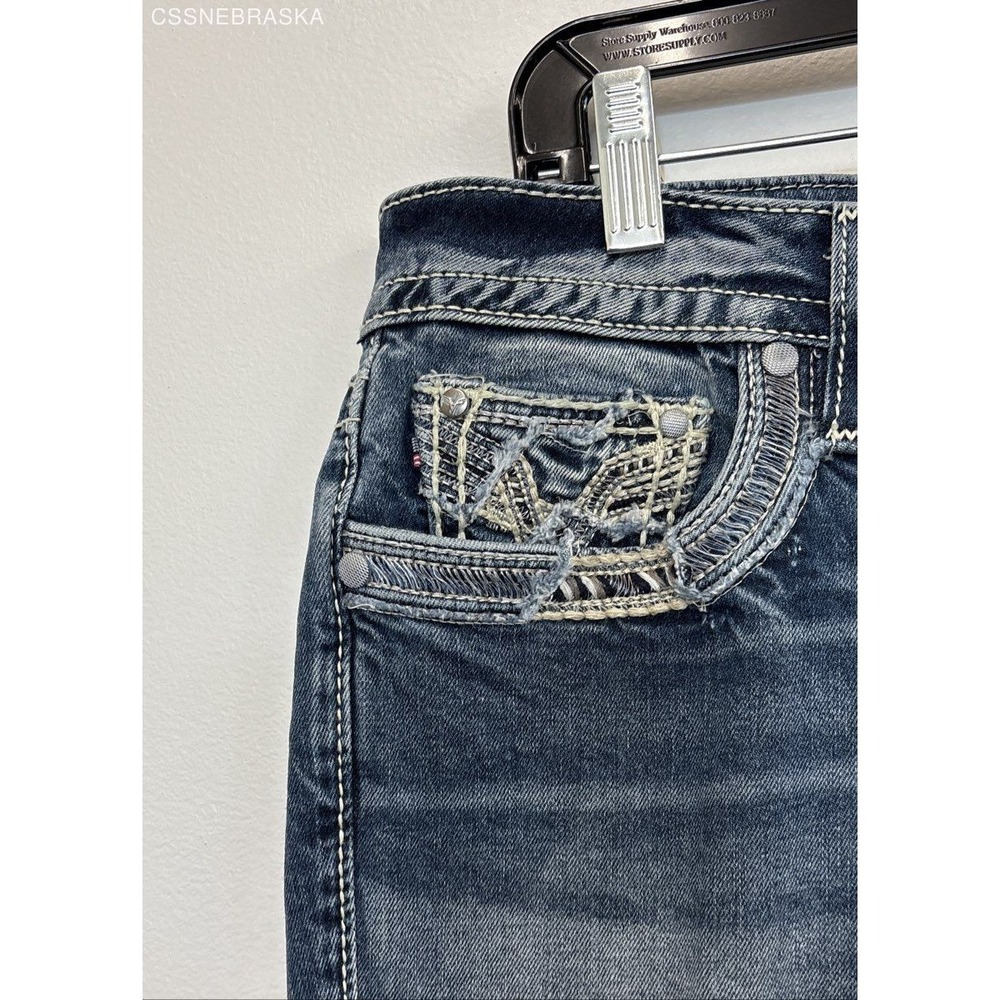 Vigoss Blue Jeans Womens Capri Heritage Fit - Size‎ S7/8 L27 - Picture 3 of 10